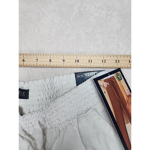 NWT Sound Style 5th Avenue Wide Lwg Linen Blend Pants White Xl (16-18) - Picture 4 of 10